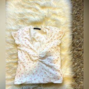 White floral top